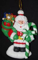 IRISH SANTA W/CANDY CANE ORN